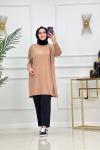 Hipnoz triko tunik-Camel