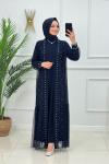 Hüma Abaya Lacivert