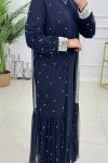 Irmak Abaya Lacivert